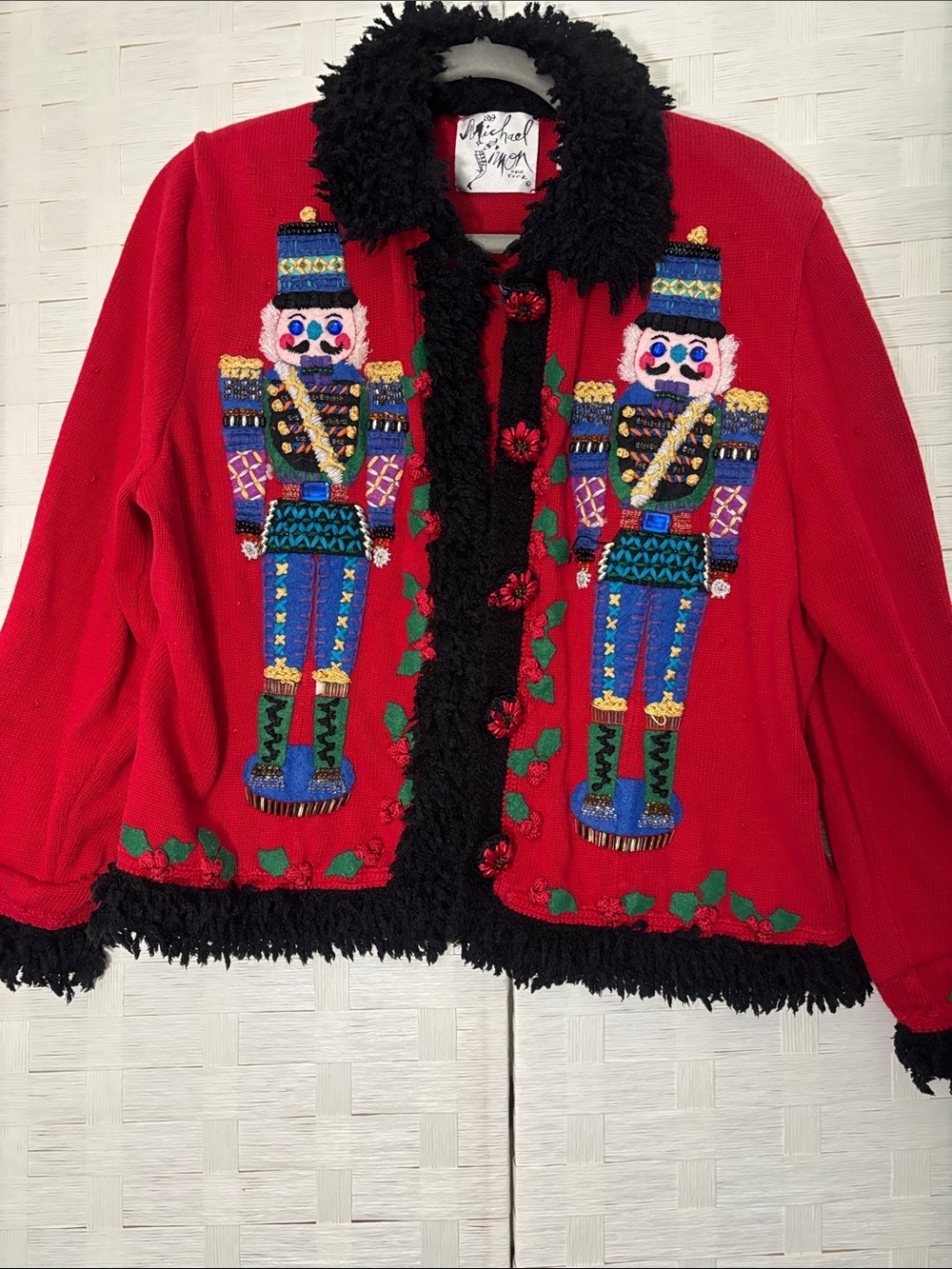 VINTAGE MICHAEL SIMON CHRISTMAS CARDIGAN